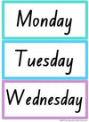NSW Font Months and Days Labels | Rainbow Theme - Miss Jacobs Little Learners