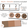 Number Line Display with Negatives Posters | Ombre Neutral Math Classroom Decor - Miss Jacobs Little Learners