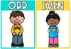 Odd and Even Number Posters | Rainbow Classroom Decor - Miss Jacobs Little Learners