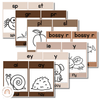 Phonics Posters | Ombre Neutral English Classroom Decor - Miss Jacobs Little Learners