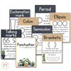 Punctuation Posters | Rustic BOHO PLANTS decor - Miss Jacobs Little Learners