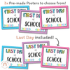 Rainbow Brights First Day of School Signs - Miss Jacobs Little Learners