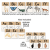 Rustic Modern Boho Alphabet Posters with Animal Images | Editable - Miss Jacobs Little Learners