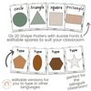Shape Posters | MODERN JUNGLE Rustic Decor | Editable - Miss Jacobs Little Learners