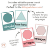 Shape Posters | Modern Rainbow | Calm Classroom Decor | Editable - Miss Jacobs Little Learners