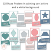 Shape Posters | Modern Rainbow | Calm Classroom Decor | Editable - Miss Jacobs Little Learners
