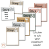 Simple Boho Reading Groups Organizers | Editable Neutral Guided Reading Posters and Labels - Miss Jacobs Little Learners