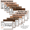 Subtraction Strategies Posters | Ombre Neutral Math Classroom Decor - Miss Jacobs Little Learners