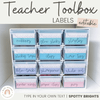 TEACHER TOOLBOX LABELS | SPOTTY BRIGHTS - Miss Jacobs Little Learners