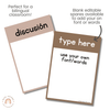Text Type Posters | Ombre Neutral English Classroom Decor - Miss Jacobs Little Learners