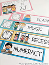 Visual Timetable | Editable | Tropical Colour Palette - Miss Jacobs Little Learners
