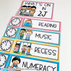 Visual Timetable | Editable | Tropical Colour Palette - Miss Jacobs Little Learners