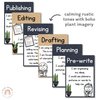 Writing Process Posters | Rustic BOHO PLANTS decor - Miss Jacobs Little Learners